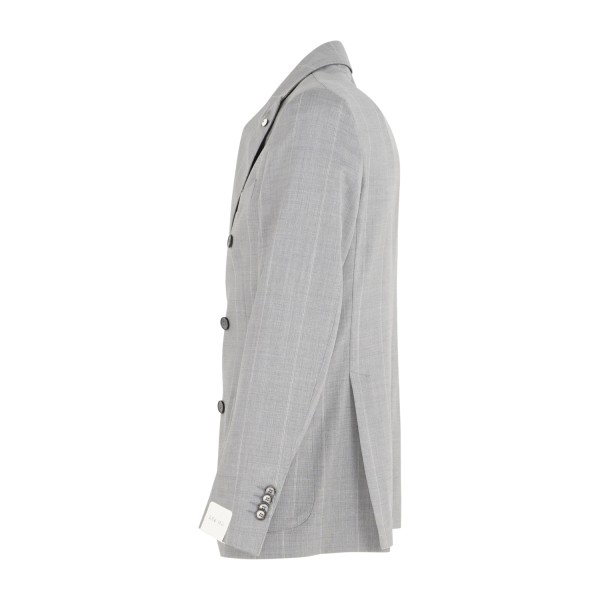 L.B.M. 1911 - Abito grigio Tom doppiopetto a righe in frescolana per uomo |
