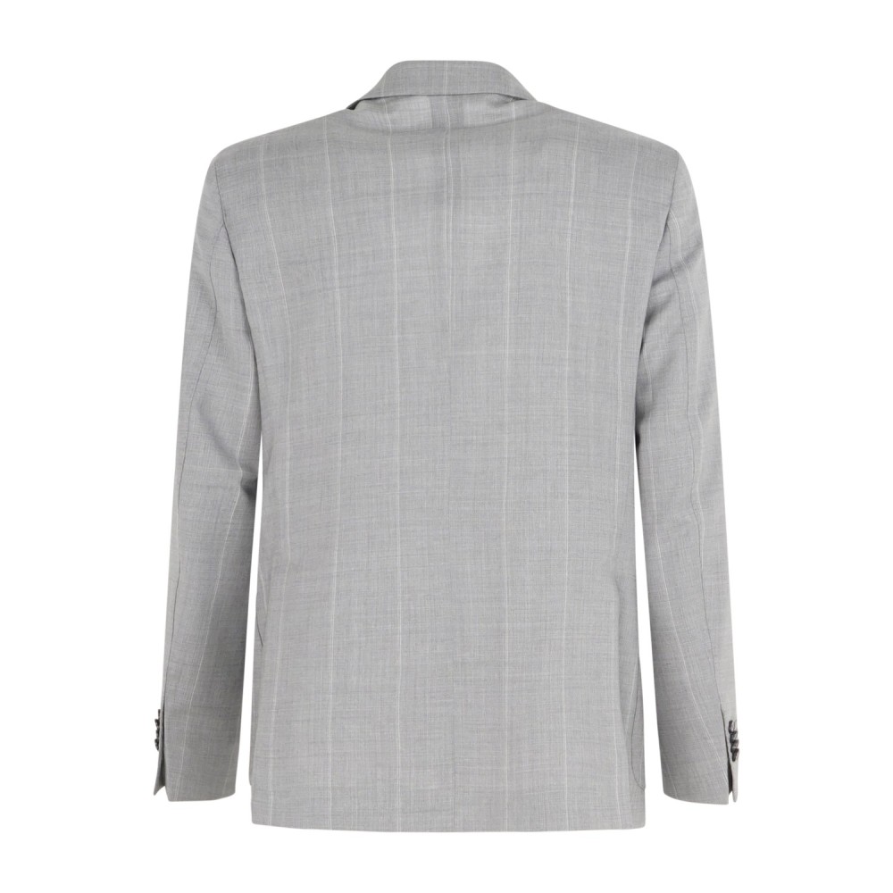 L.B.M. 1911 - Abito grigio Tom doppiopetto a righe in frescolana per uomo |