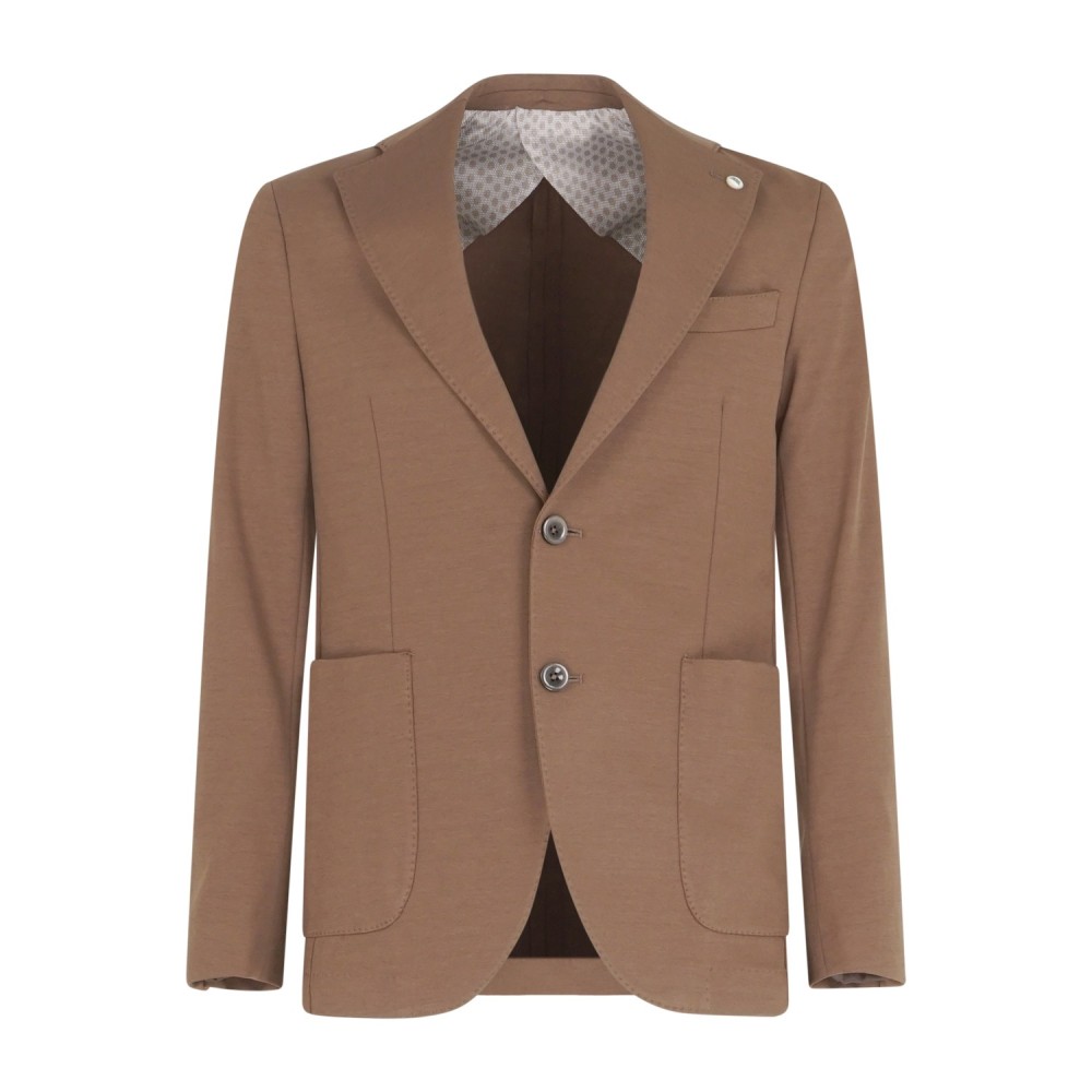 Barbati - Abito marrone Gregory monopetto in jersey sfoderato per uomo |