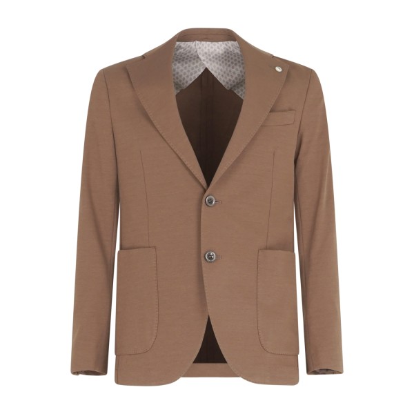 Barbati - Abito marrone Gregory monopetto in jersey sfoderato per uomo |