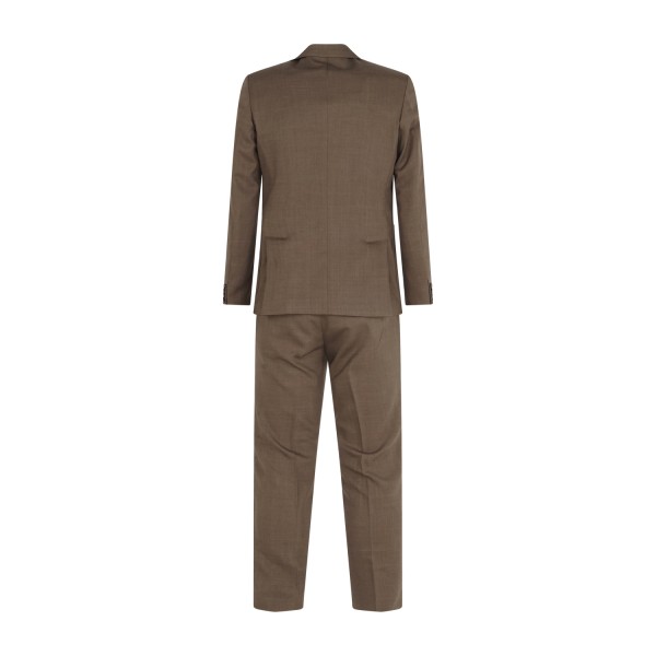 Havana & Co - Abito marrone monopetto sfoderato tasca a toppa per uomo | h5262