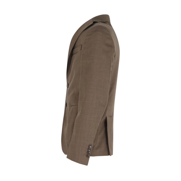 Havana & Co - Abito marrone monopetto sfoderato tasca a toppa per uomo | h5262