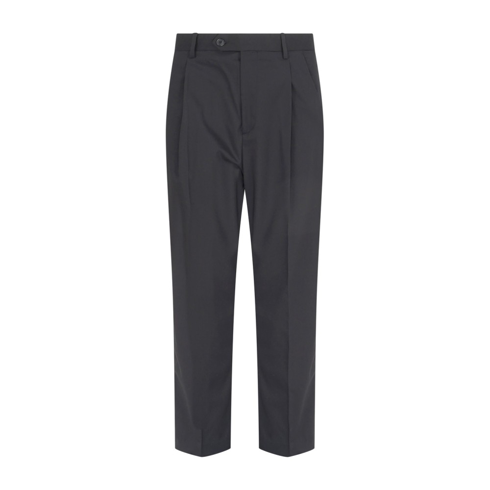 Marsem - Abito nero doppiopetto con pantalone palazzo per uomo | ab99s56ss26