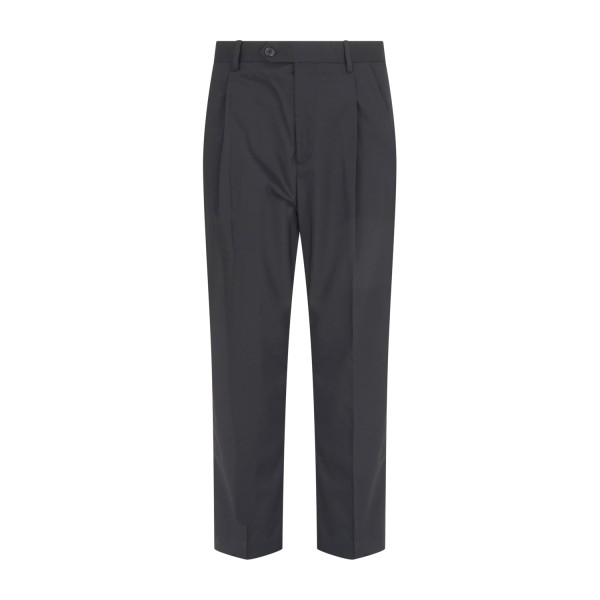 Marsem - Abito nero doppiopetto con pantalone palazzo per uomo | ab99s56ss26