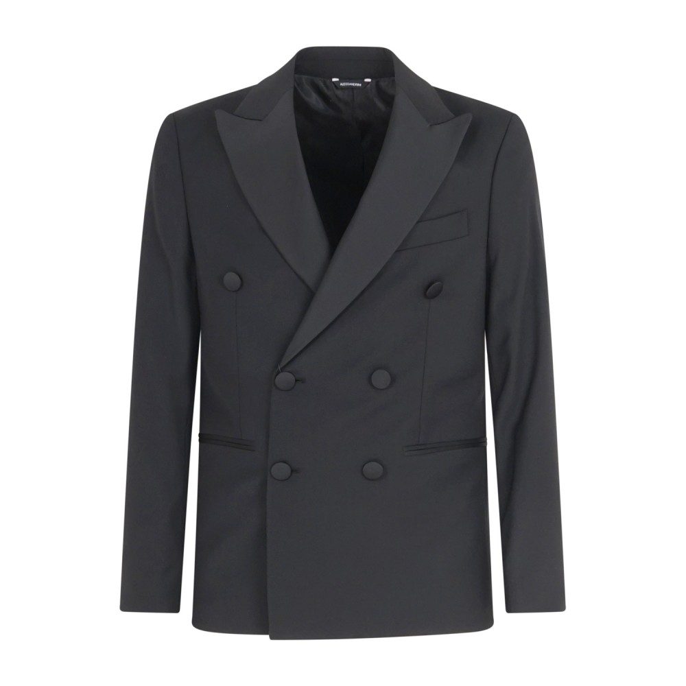 Daniele Alessandrini - Abito smoking nero doppiopetto per uomo |