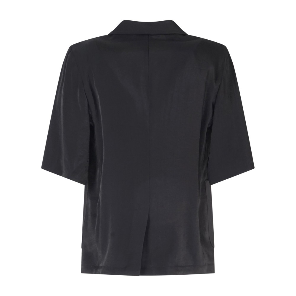 Daniele Alessandrini - Giacca nera monopetto mezza manica relaxed fit per uomo