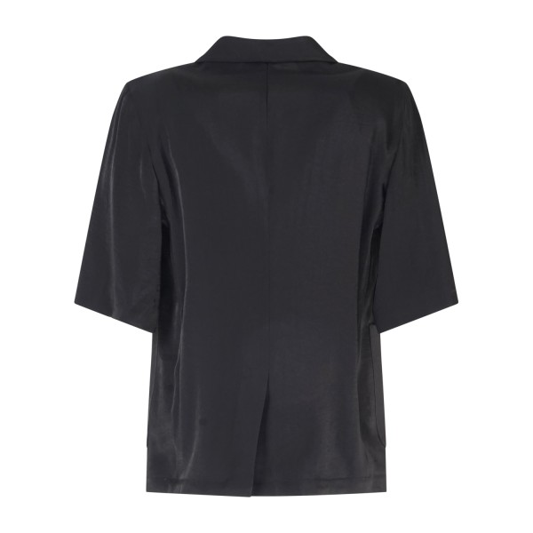 Daniele Alessandrini - Giacca nera monopetto mezza manica relaxed fit per uomo