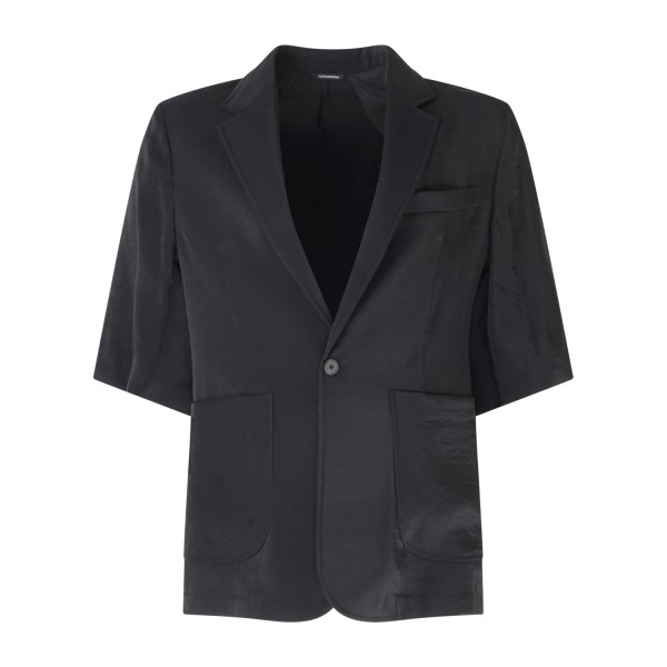 Daniele Alessandrini - Giacca nera monopetto mezza manica relaxed fit per uomo