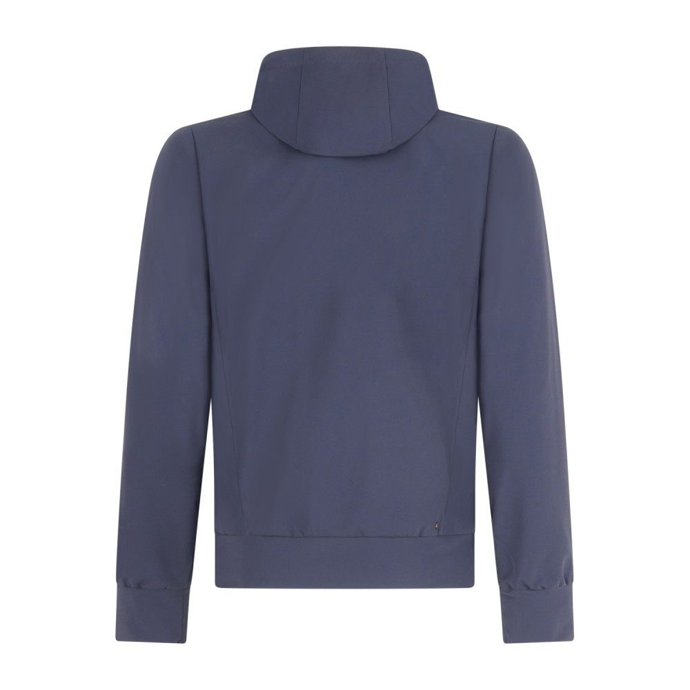 Save The Duck - Giubbotto blu Luiz con cappuccio in tessuto tecnico per uomo |