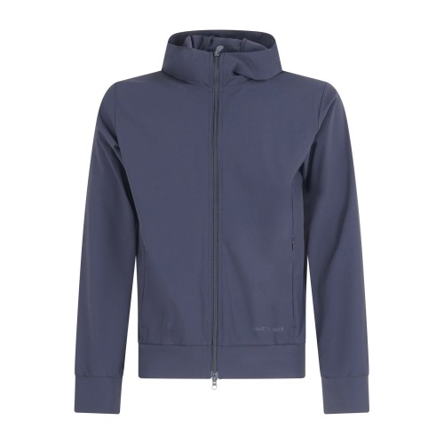 Save The Duck - Giubbotto blu Luiz con cappuccio in tessuto tecnico per uomo |