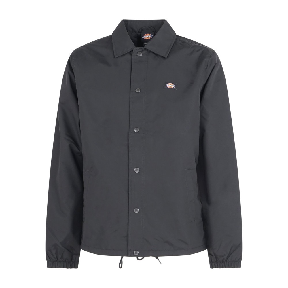 Dickies - Giubbotto nero coach con patch logo per uomo | dk0a4xewblk1 black