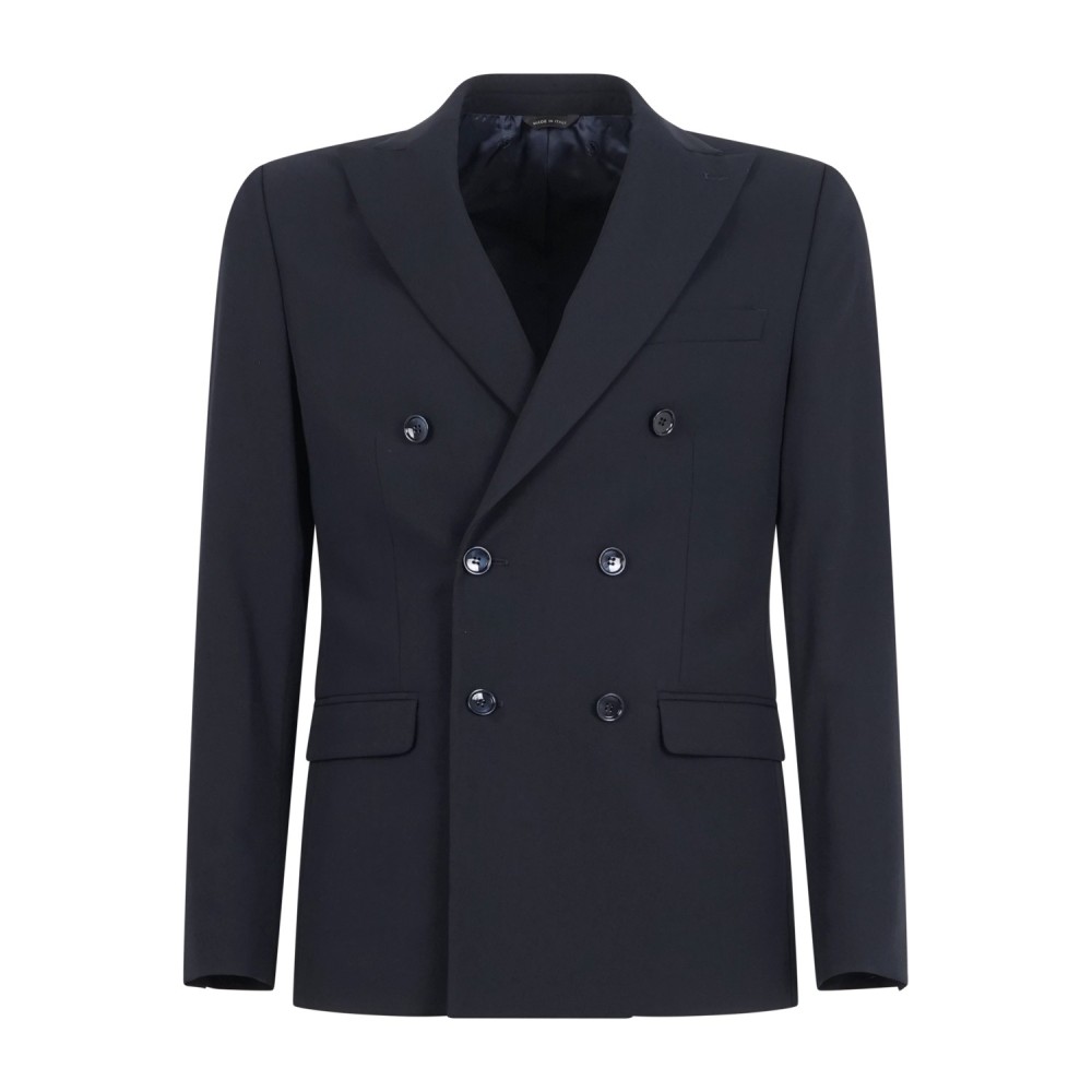 Havana & Co - Abito blu doppiopetto con rever a lancia per uomo | h5380 t6022