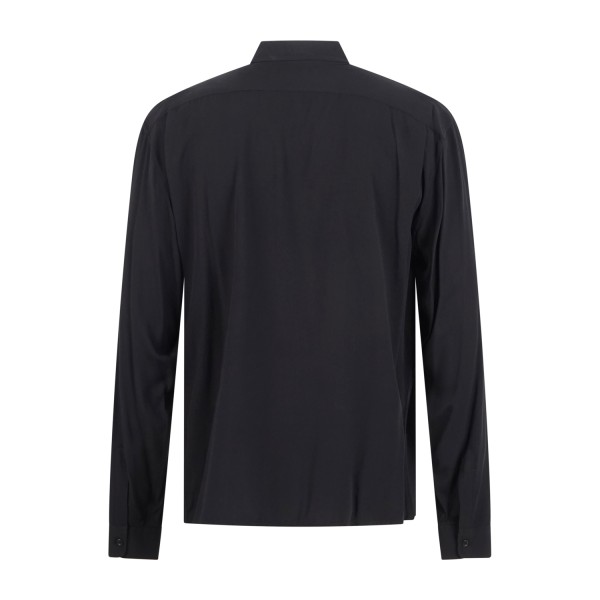Marsem - Camicia nera manica lunga in viscosa per uomo | co62s t120 090 nero