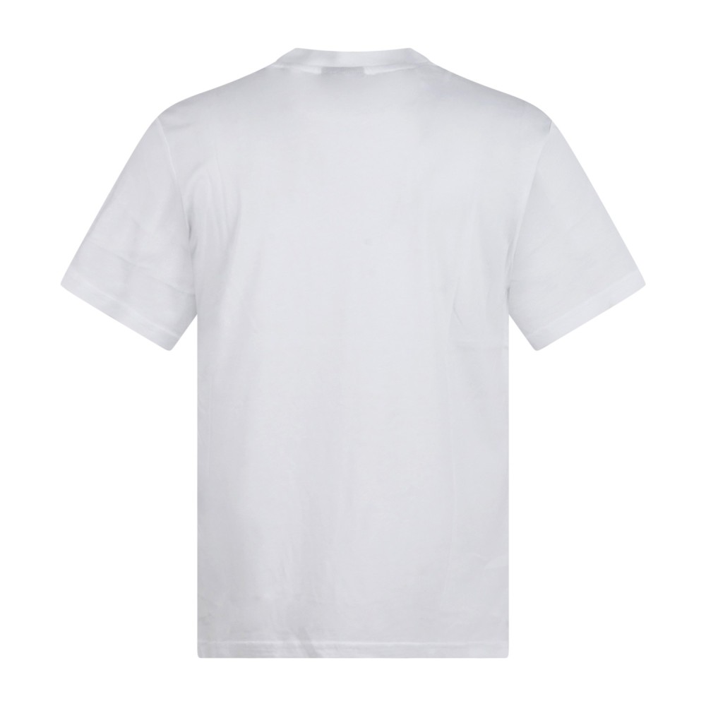 Emporio Armani - T-shirt bianca manica corta con patch logo sul petto per uomo