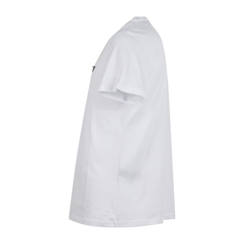 Emporio Armani - T-shirt bianca manica corta con patch logo sul petto per uomo 2