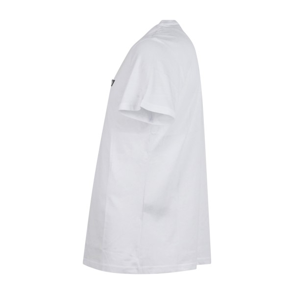 Emporio Armani - T-shirt bianca manica corta con patch logo sul petto per uomo