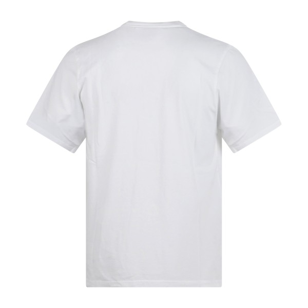 Roy Roger's - T-shirt bianca manica corta con taschino in jeans sul petto per