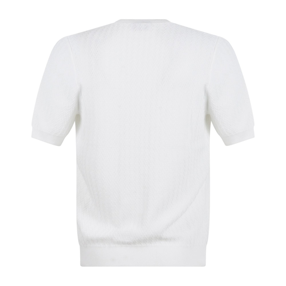 Gran Sasso - T-shirt bianca manica corta in cotone Fresh cotton per uomo |