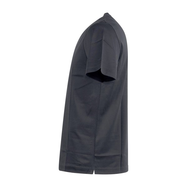 Gran Sasso - T-shirt nera manica corta in cotone filo di scozia per uomo |