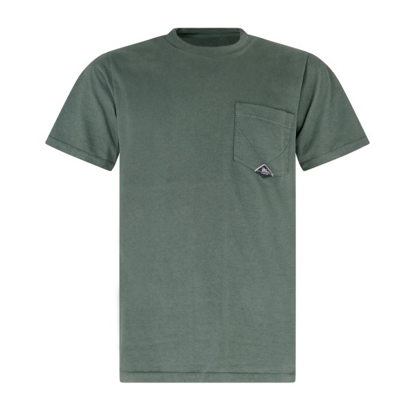 Roy Roger's - T-shirt verde manica corta con taschino sul petto per uomo |