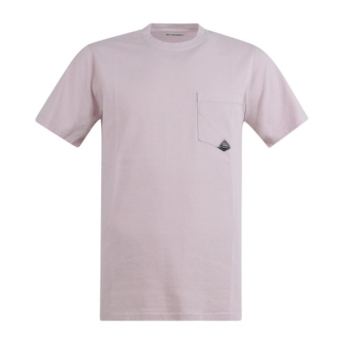Roy Roger's - T-shirt rosa manica corta con taschino sul petto per uomo |