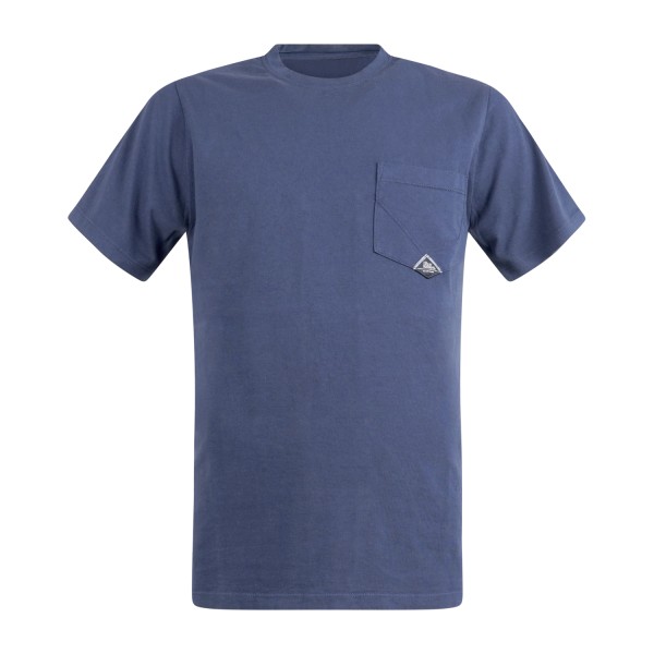 Roy Roger's - T-shirt blu manica corta con taschino sul petto per uomo |