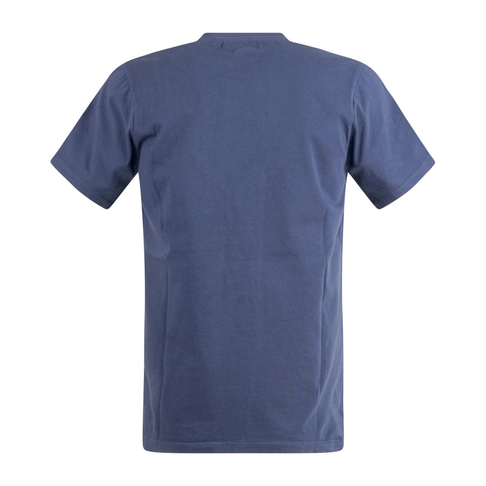 Roy Roger's - T-shirt blu manica corta con taschino sul petto per uomo |