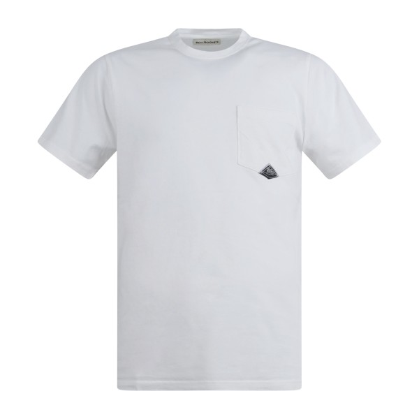 Roy Roger's - T-shirt bianca manica corta con taschino sul petto per uomo |