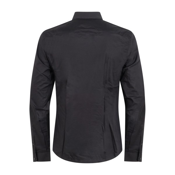 Armani Exchange - Camicia nera con logo ricamato sul petto per uomo | 8nzc31