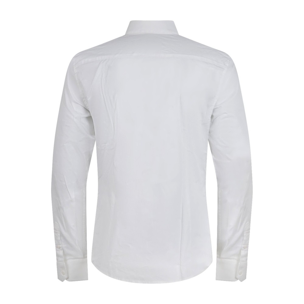 Armani Exchange - Camicia bianca con logo ricamato sul petto per uomo | 8nzc31