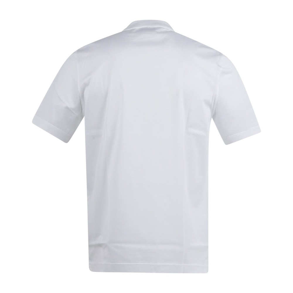 Gran Sasso - T-shirt bianca manica corta in cotone filo di scozia per uomo |
