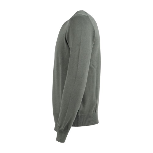 Gran Sasso - Maglione girocollo verde in cotone per uomo | paricollo m/l 55167 2