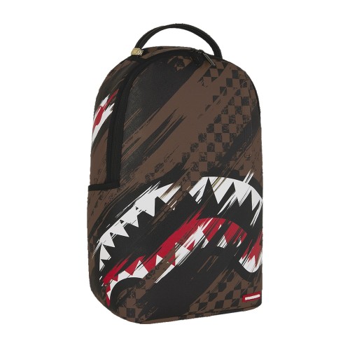 Sprayground - Zaino marrone fantasia check all over per uomo | 910b8556nsz 2