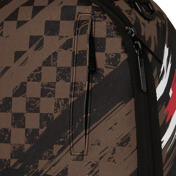 Sprayground - Zaino marrone fantasia check all over per uomo | 910b8556nsz