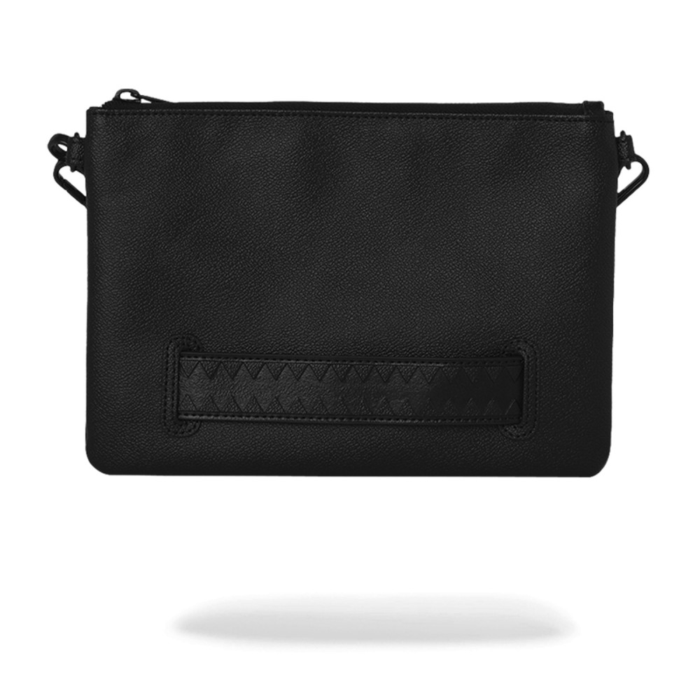 Sprayground - Pochette nera con patch logo in metallo per uomo | 910b9044nsz