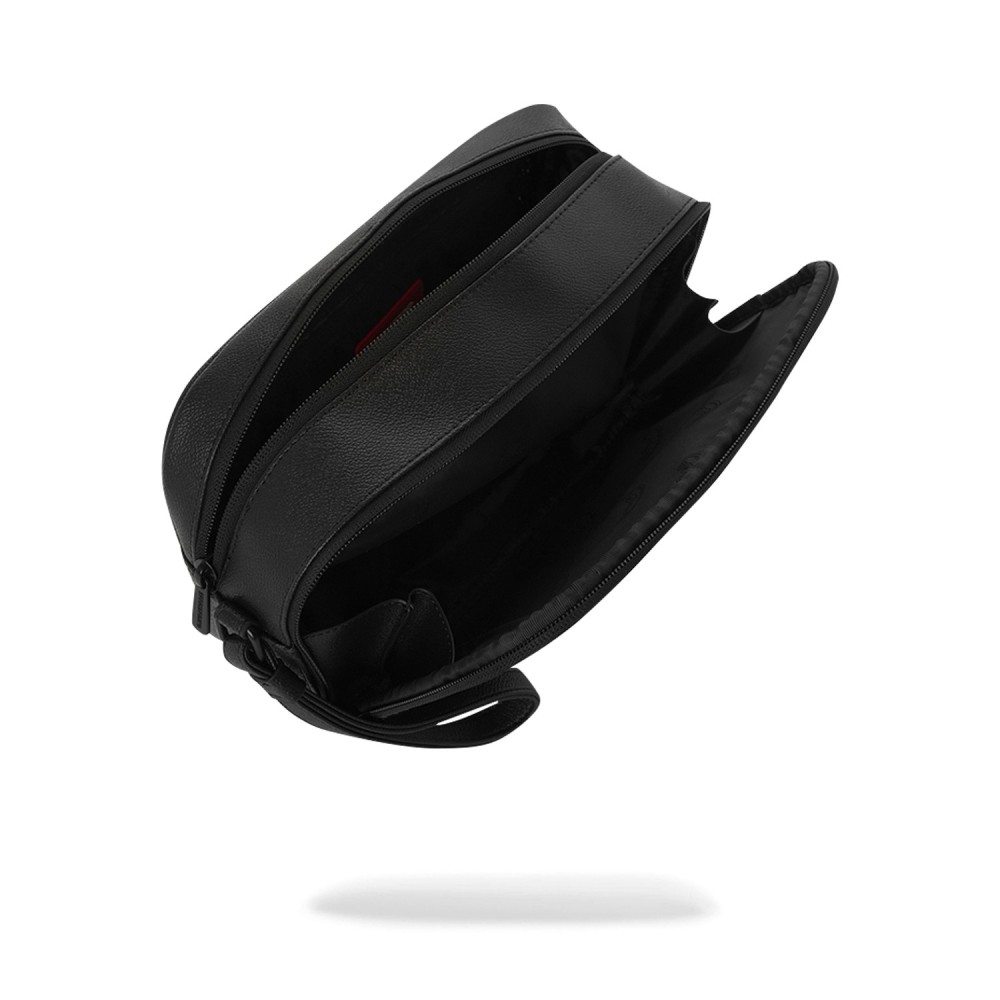 Sprayground - Borsa nera Gold Brick Luxe toiletry tinta unita per uomo |