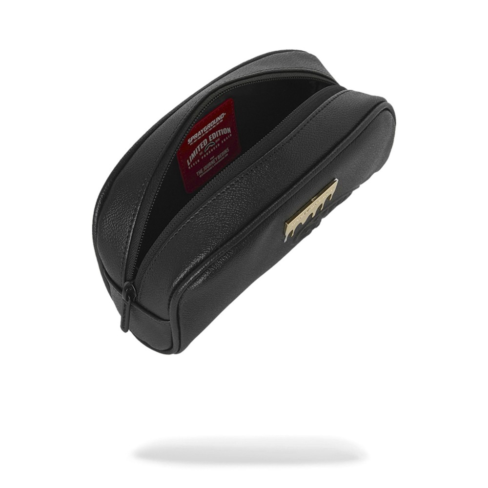 Sprayground - Astuccio nero con patch logo in metallo per uomo | 910b9047nsz