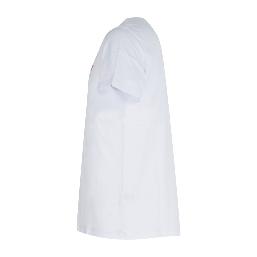 Sun68 - T-shirt bianca manica corta con ricamo logo fluo per uomo | t36140 01