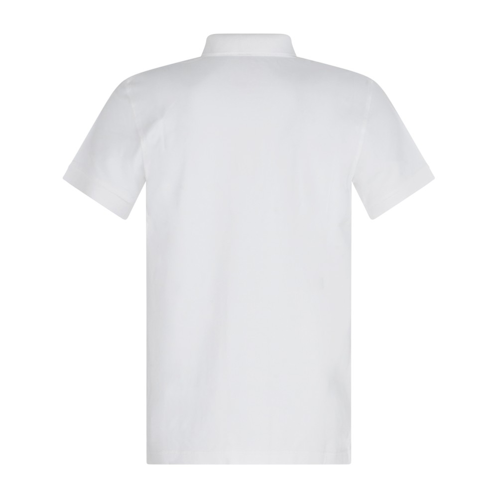 Sun68 - Polo bianca manica corta con ricamo logo sul petto per uomo | a36155