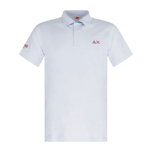 Sun68 - Polo bianca manica corta con ricamo logo per uomo | a36150 01bianco