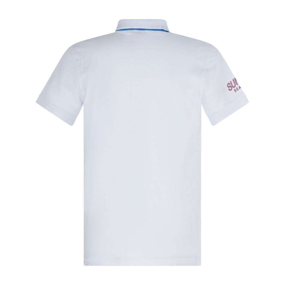 Sun68 - Polo bianca manica corta con ricamo logo per uomo | a36150 01bianco