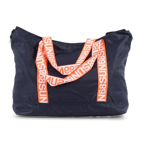 Sun68 - Borsa mare blu in nylon con stampa logo per uomo | w36106 07 navy blue