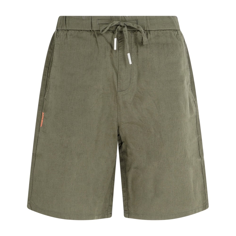 Sun68 - Bermuda verde in lino e cotone con coulisse in vita per uomo | b36123