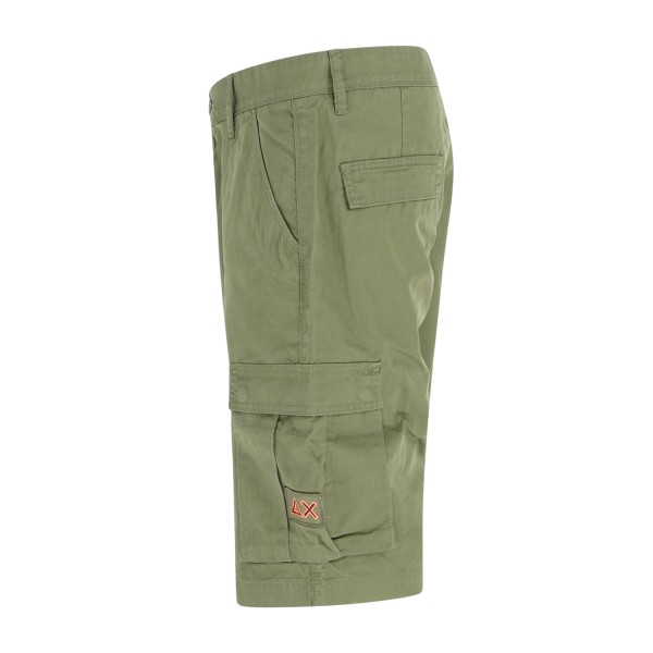 Sun68 - Bermuda verde cargo in cotone con logo ricamato per uomo | b36120