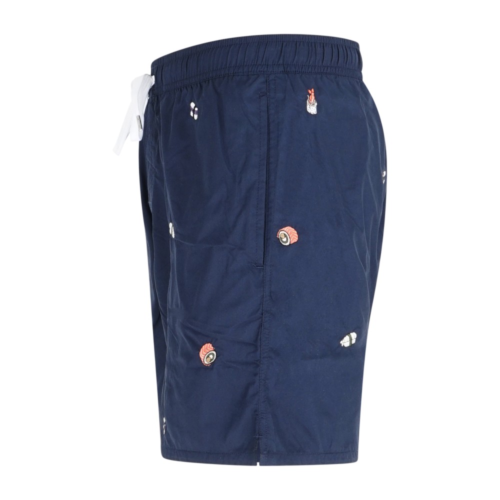 Sun68 - Bermuda mare blu con ricamo sushi all over per uomo | h35112 07navy blue