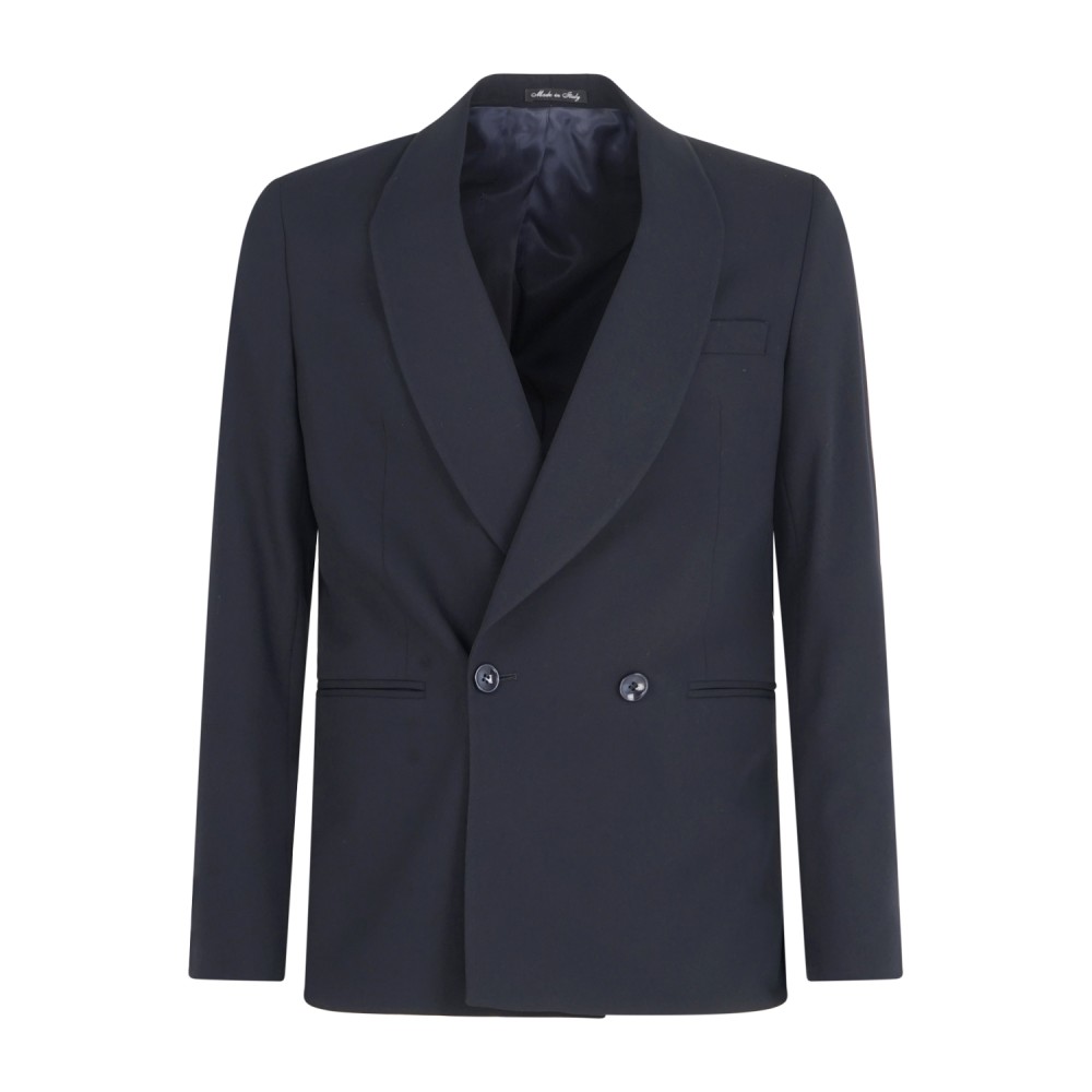 Alessandro Gilles - Abito blu doppiopetto con pantalone palazzo per uomo | a270