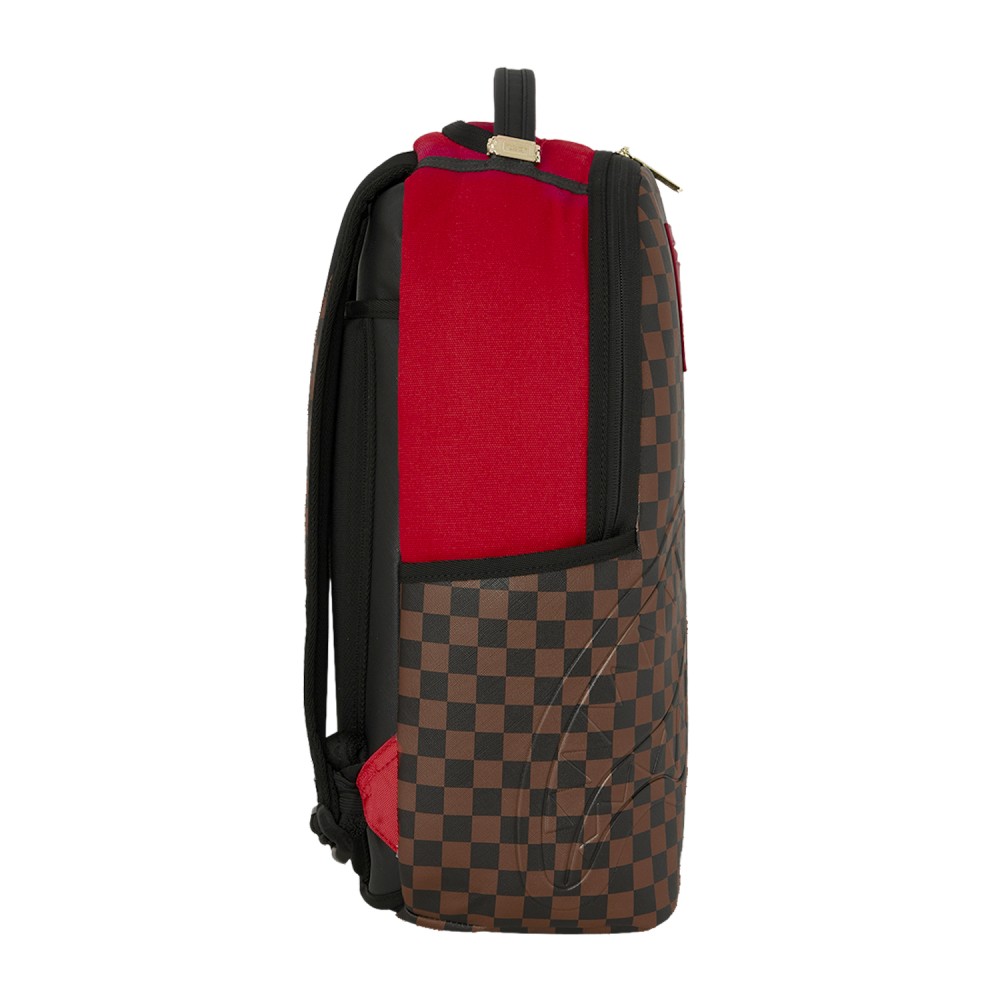 Sprayground - Zaino marrone fantasia check red redemption per uomo | b8571nsz