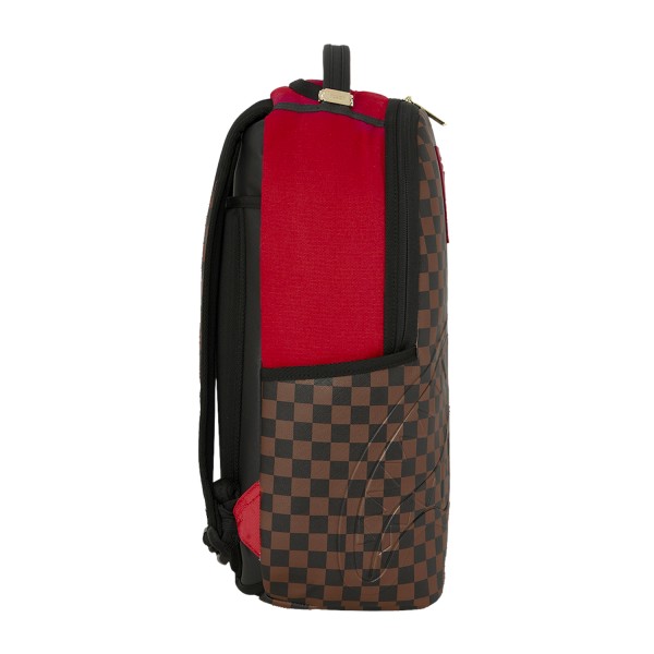 Sprayground - Zaino marrone fantasia check red redemption per uomo | b8571nsz