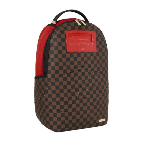 Sprayground - Zaino marrone fantasia check red redemption per uomo | b8571nsz 2