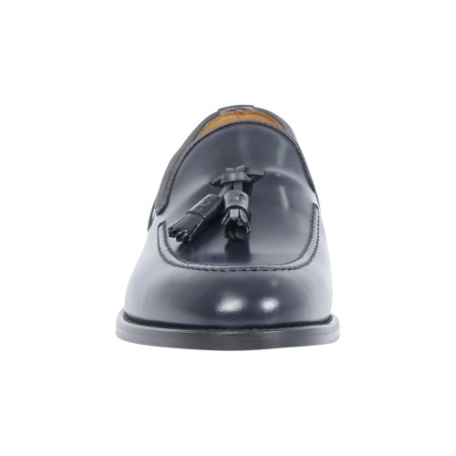 Rossi - Mocassino blu in pelle con nappine per uomo | 644 182 chelsea cuoio blu 2